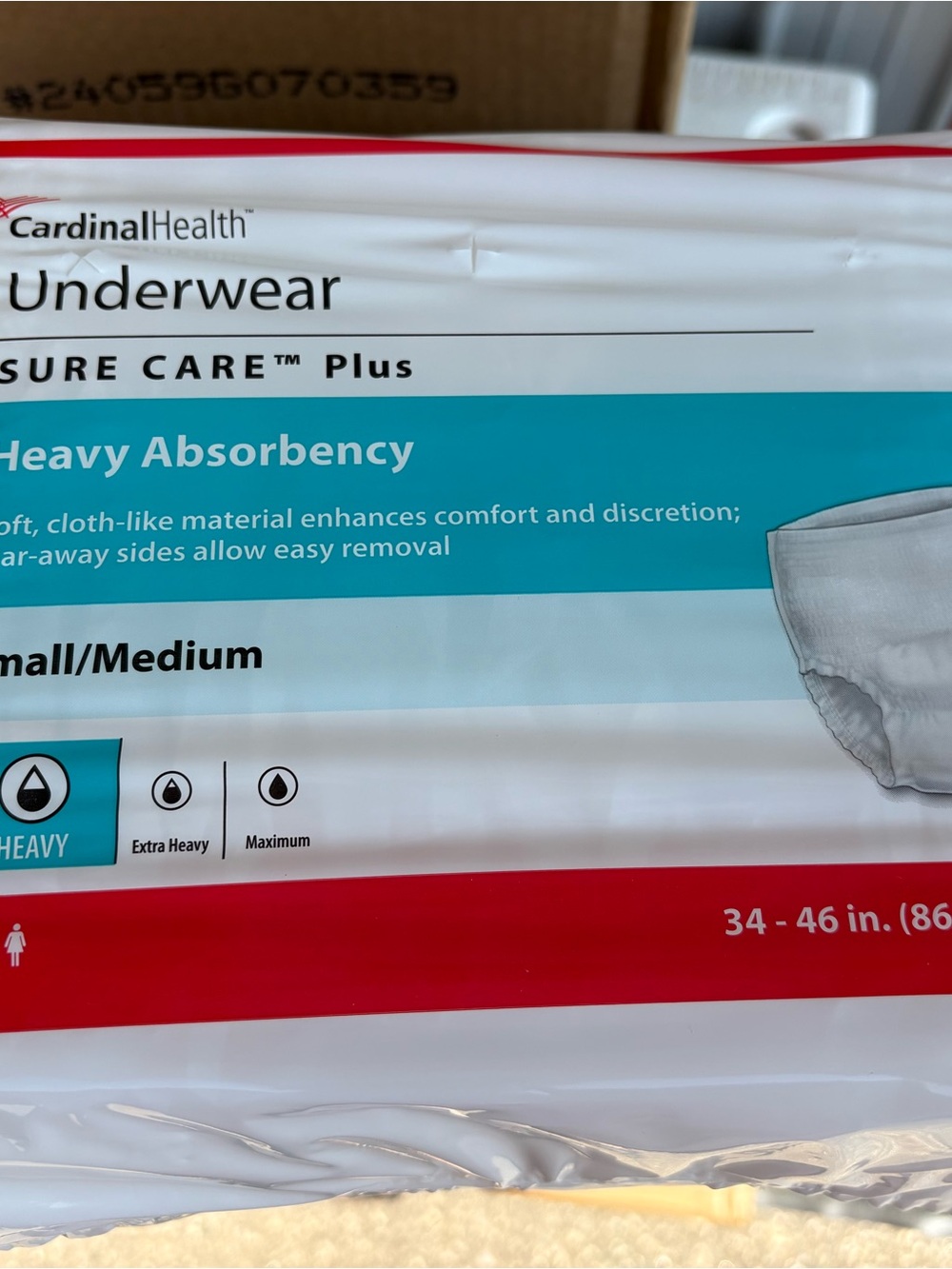 Adult Underwear Size Sm/Med